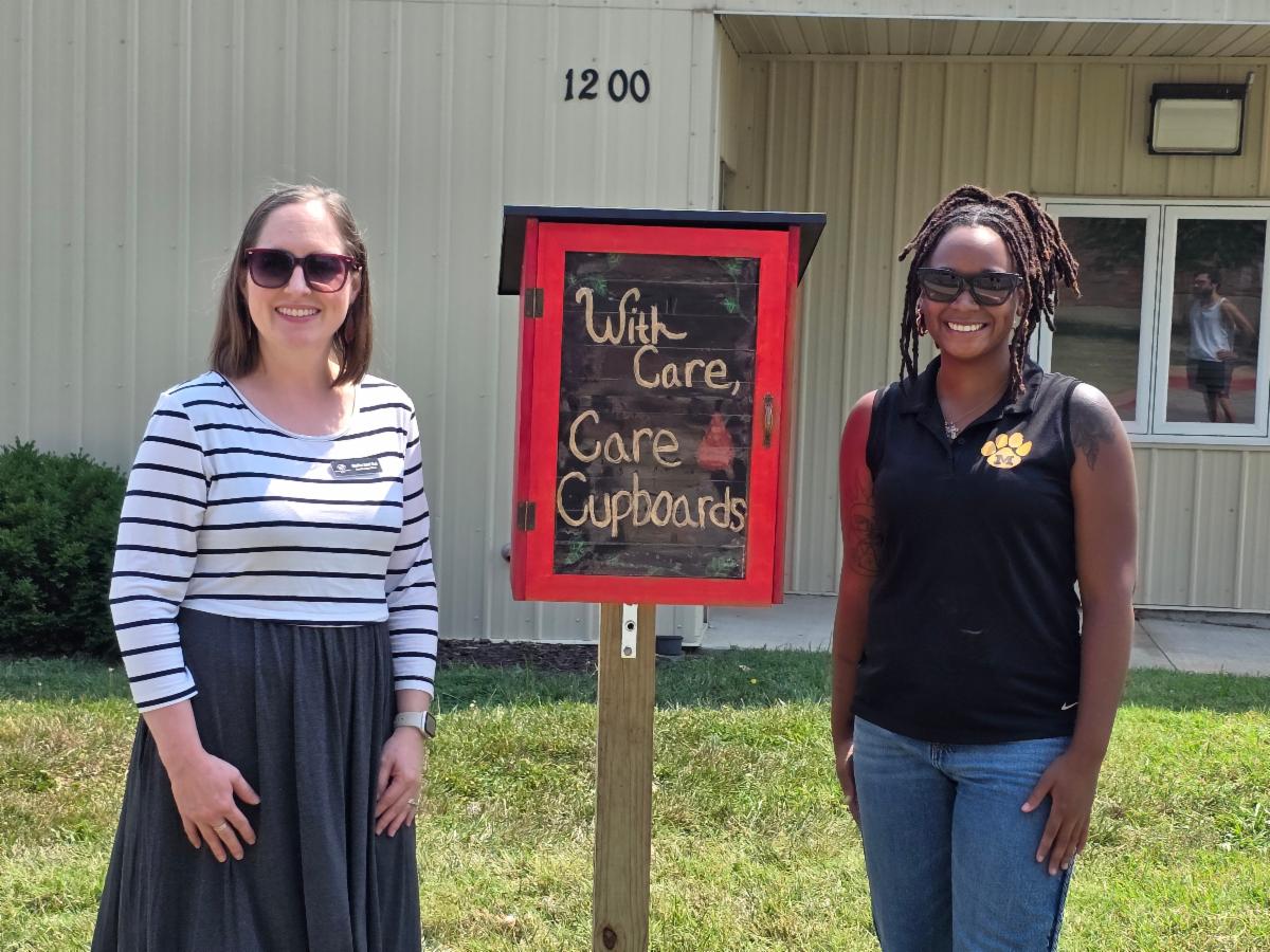 Care cupboards provide hygiene products to the community at no cost. 