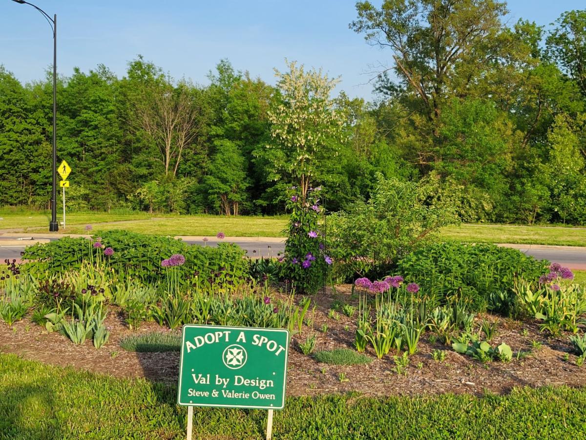 Valerie Owen cared for the landscaping in the roundabout at Ballenger Lane and Clark Lane. 
