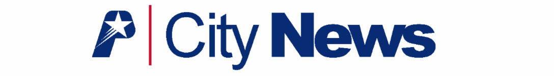 Plano City News masthead in red and blue with the city logo