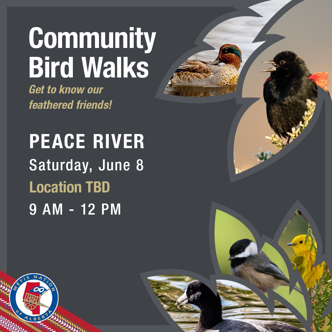Community Bird Walks. Peace River, Saturday, June 8, Located TBD, 9 am - 12 pm