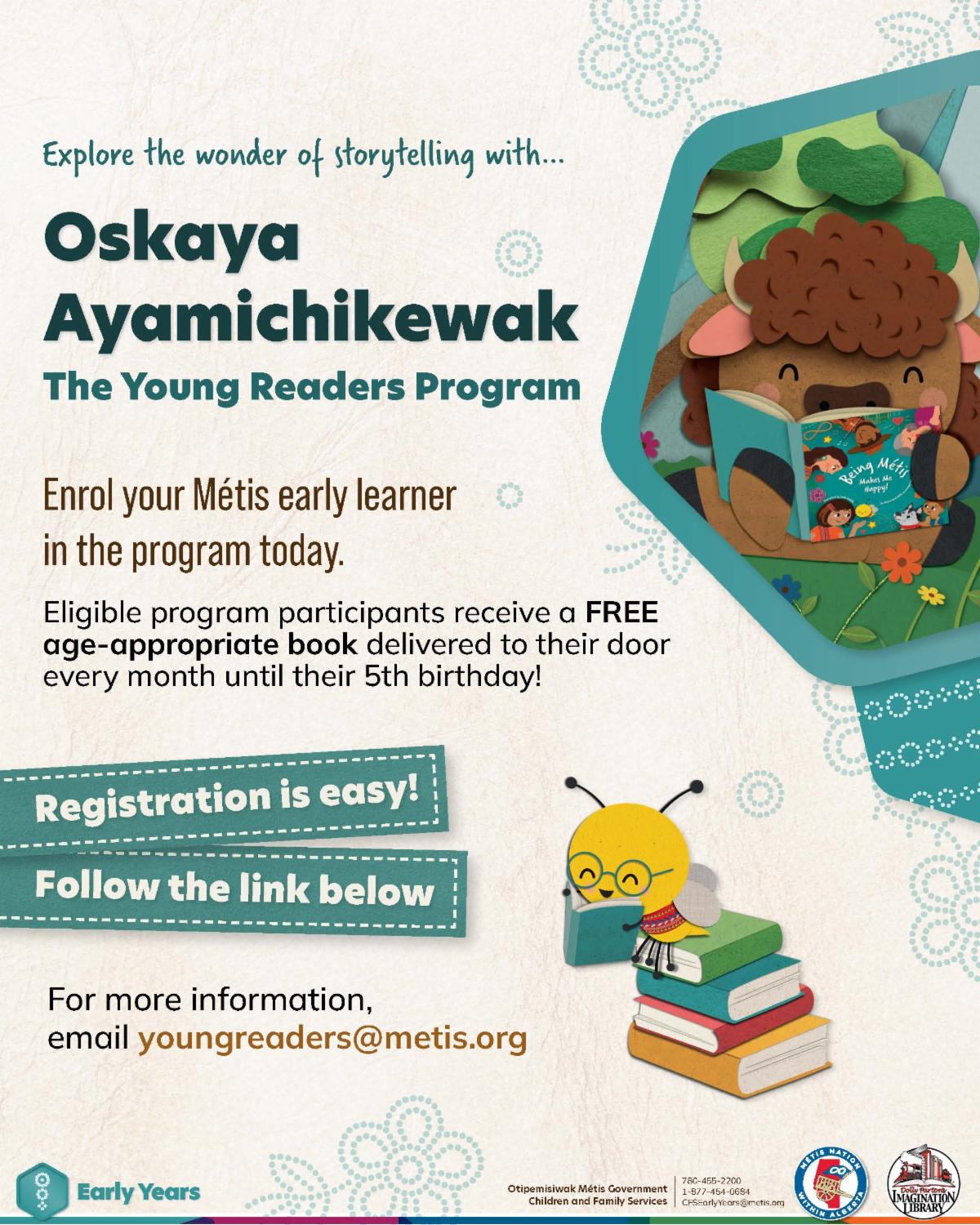 Young Reader Program poster, cartoon graphic, click to open link
