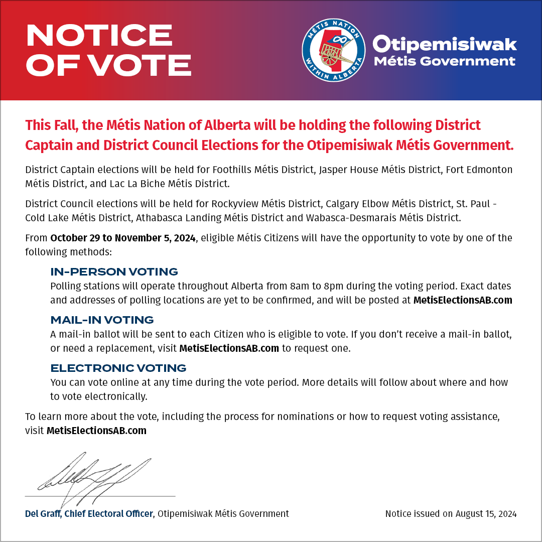 Notice of Vote