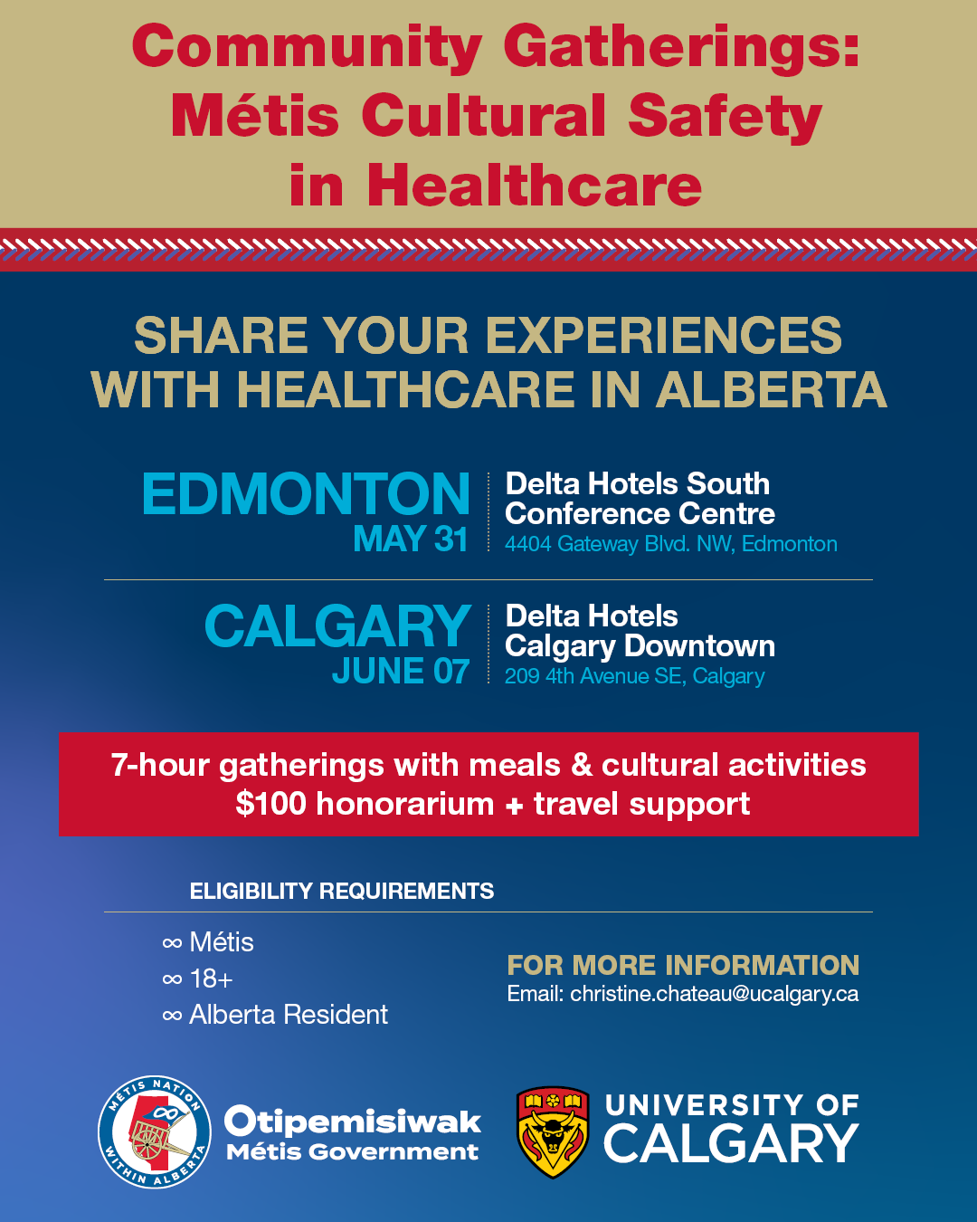 Métis Cultural Safety in Healthcare poster click to open link!