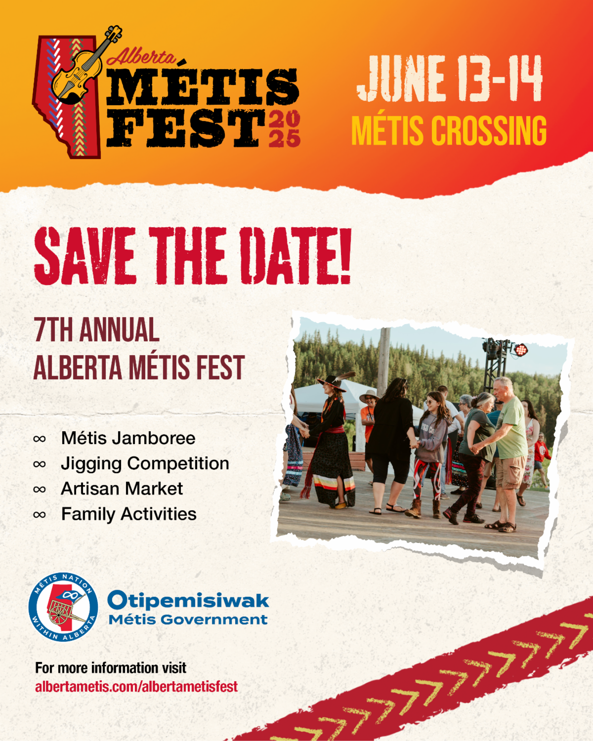 Alberta Metis Fest, save the date group photo, click to open link