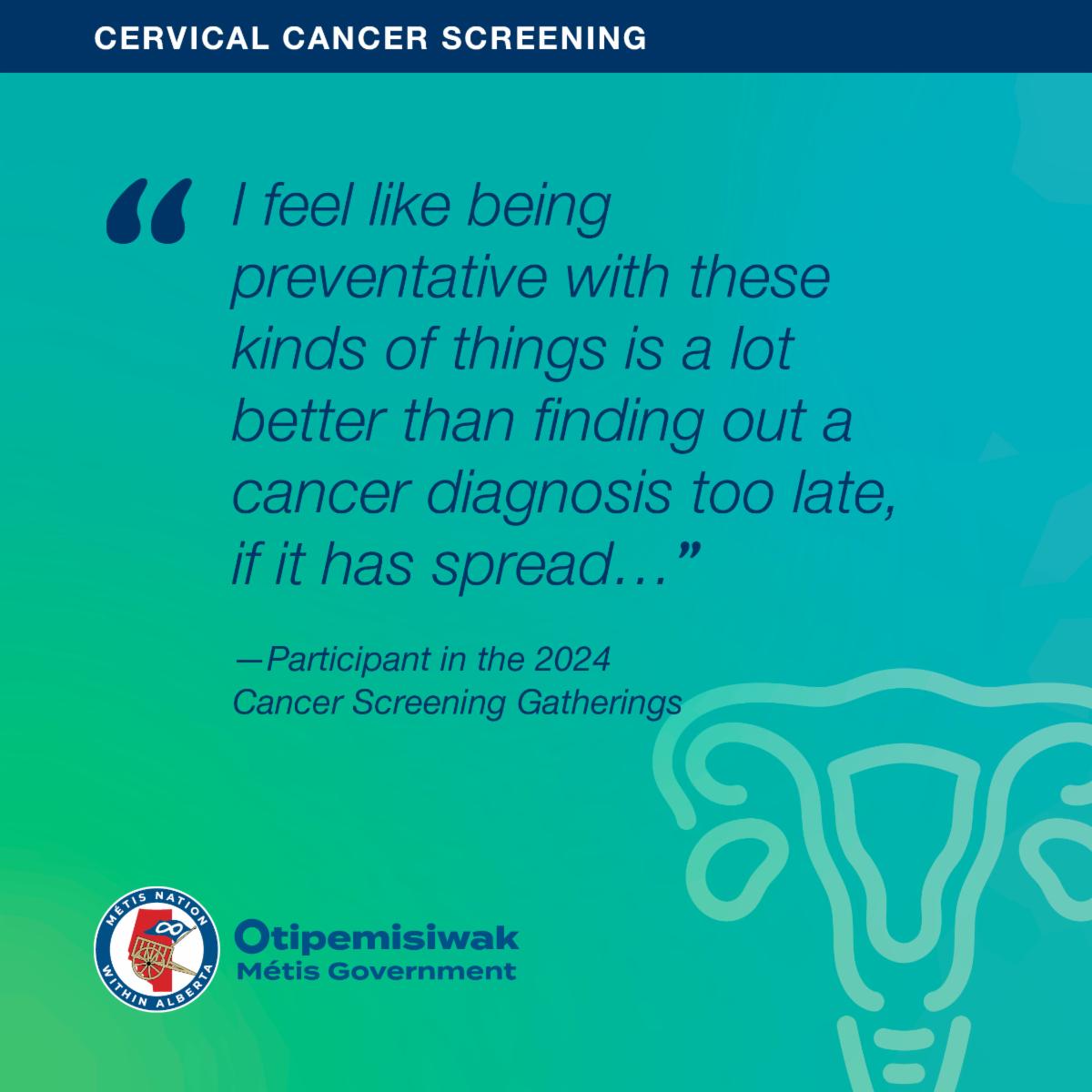Did you know that Métis people get screened for cancer at lower rates than non-Indigenous people? A mammogram can help identify abnormal cells early, making cancer more treatable and improving health outcomes. 