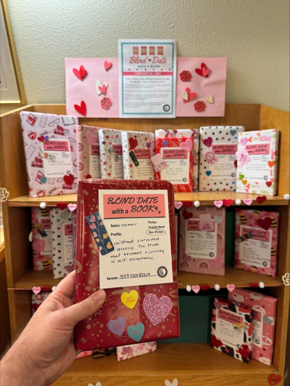 Holding valentine Book