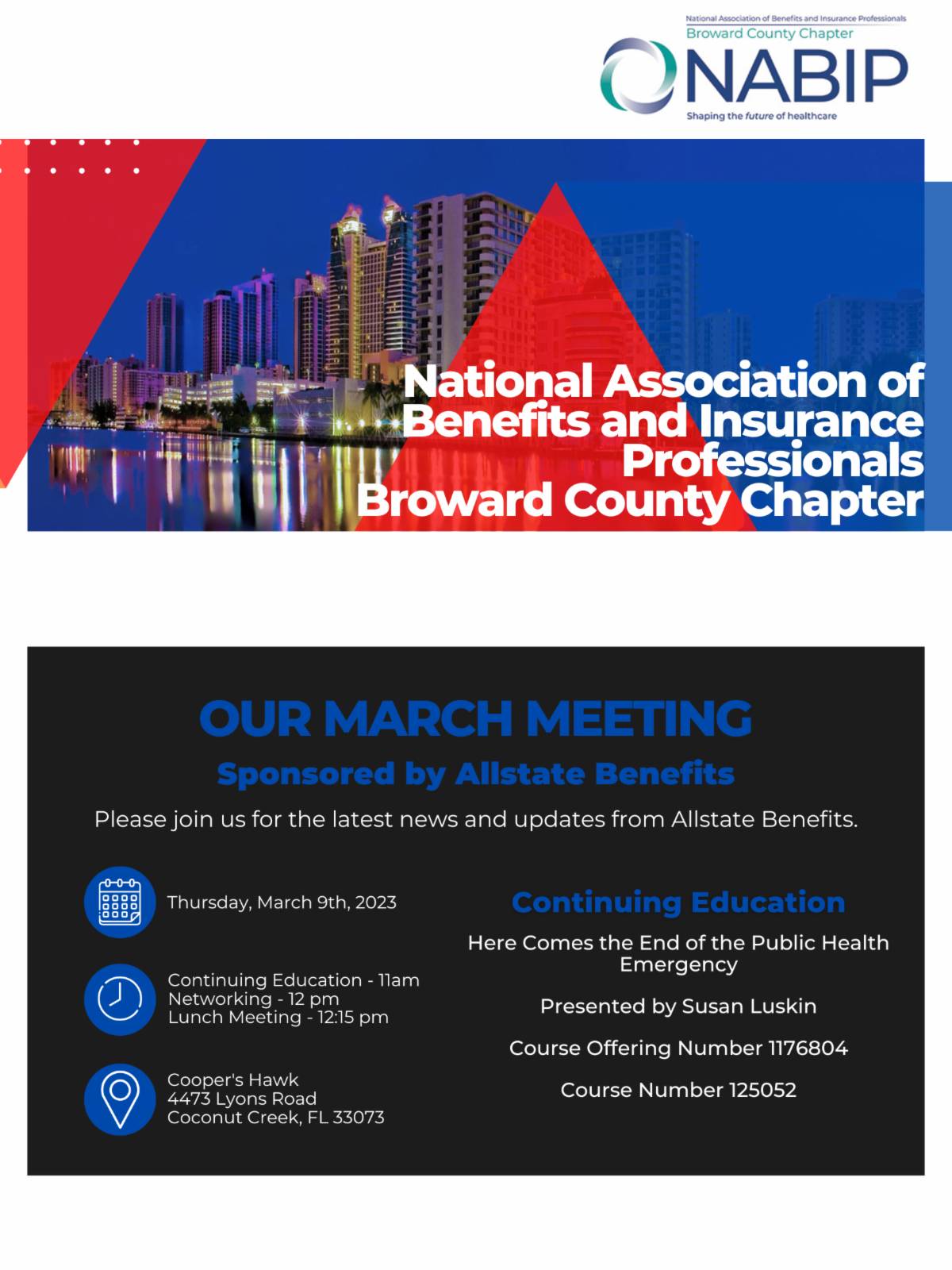 OUR MARCH MEETING