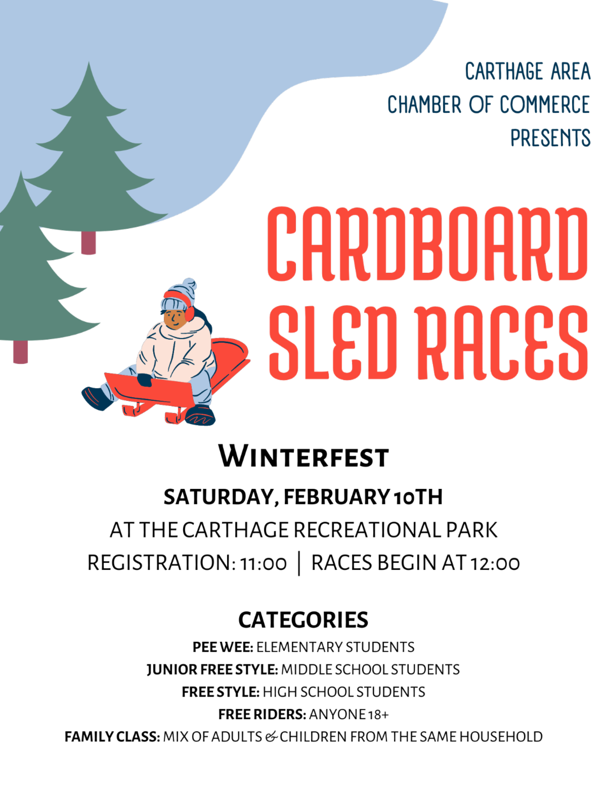 Cardboard Sled Race Registration