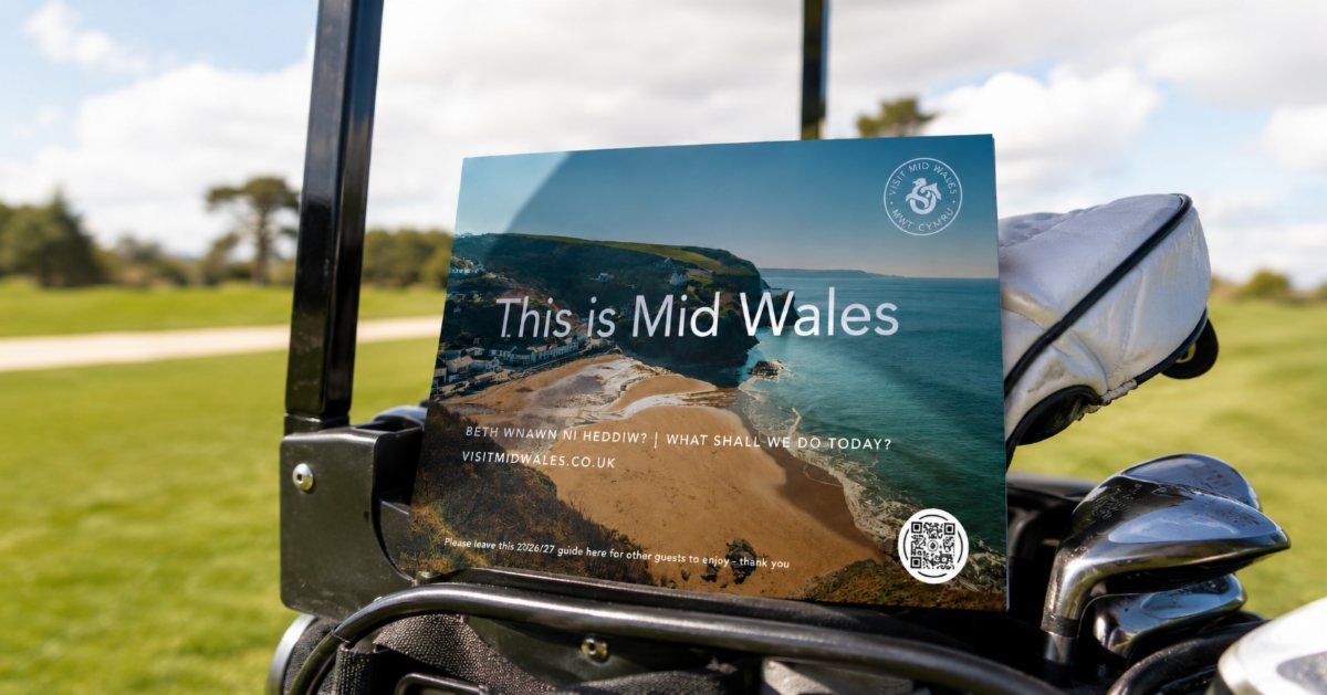 The Bedroom Browser on a golf buggy in Mid Wales