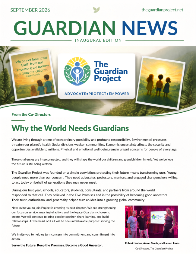 The Guardian Project Inaugural Newsletter, September 2026
