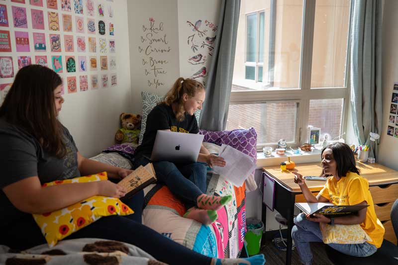 Students Studying at Shocker Hall