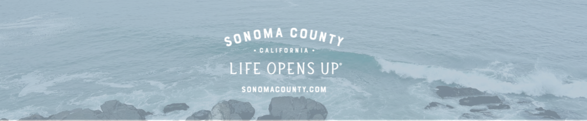Ocean Footer with Sonoma County Logo white