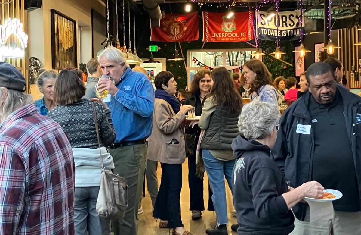 Photo of people gathered at a Sustainable Maryland Happy Hour