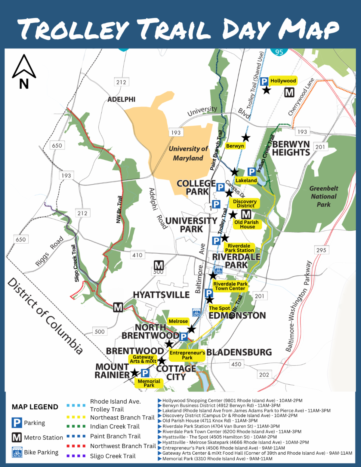 Trolly Trail Day Map