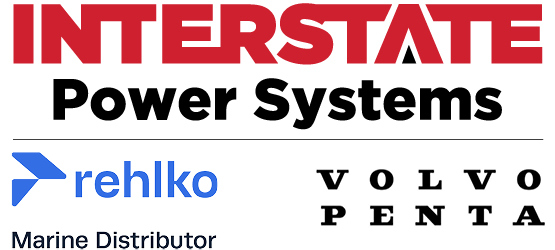 Logos for Interstate Power Systems, Rehlko, and Volvo Penta