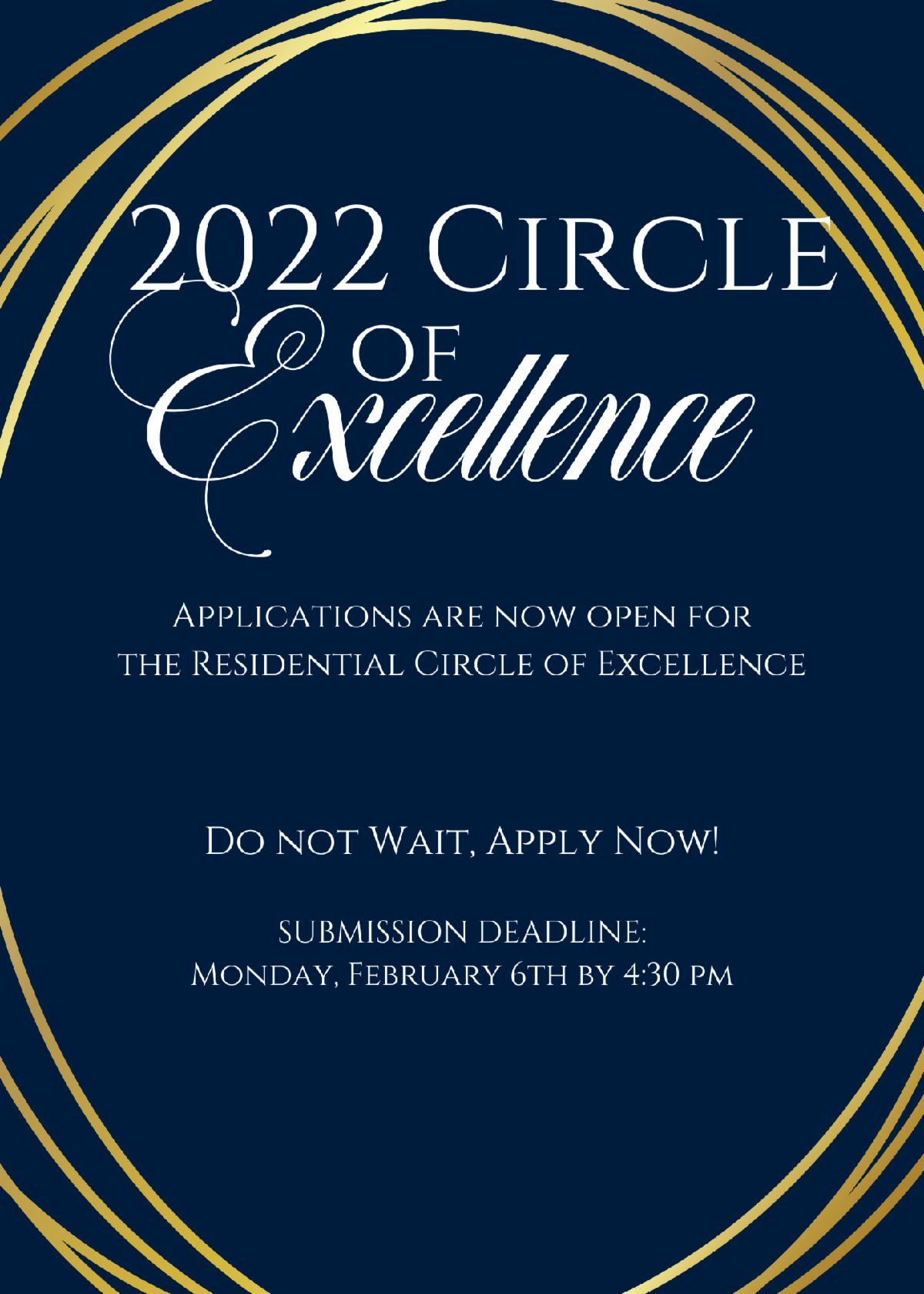 2022 Circle of Excellence Applications NOW OPEN!