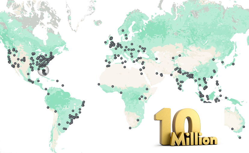 10 million downloads and map