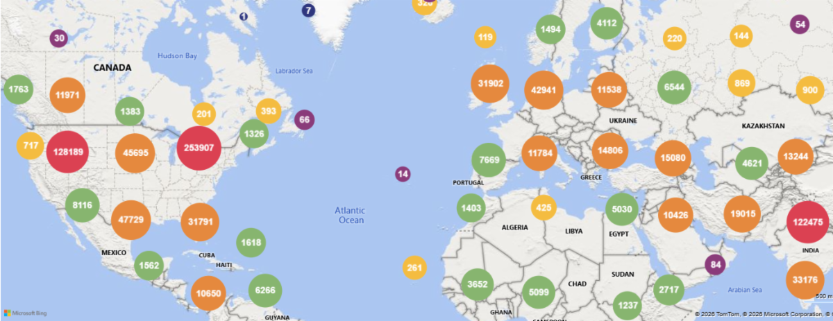 2025 Readership map