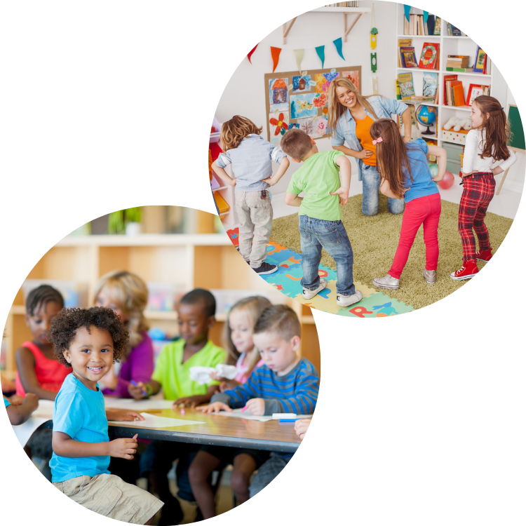 Two kindergarten classrooms