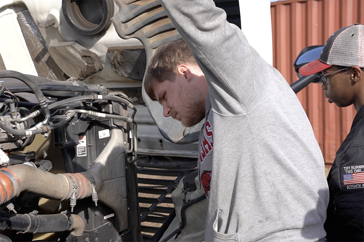 PSC Diesel Maintenance Technician student