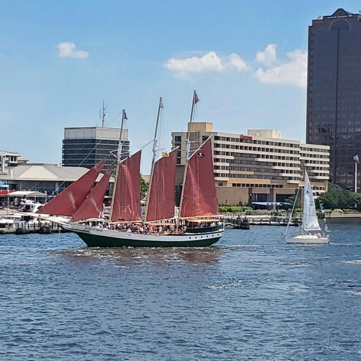 Boat on Norfolk harbor