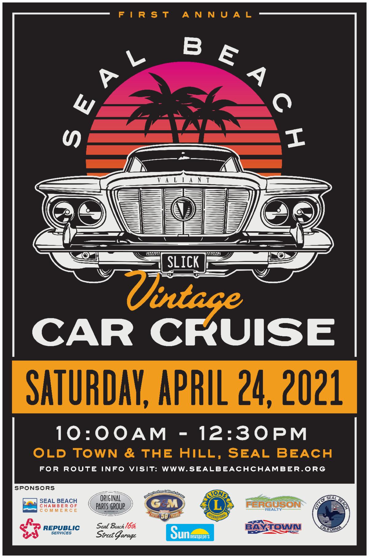 Join Our Seal Beach Car Cruise on April 24th. Register Now!