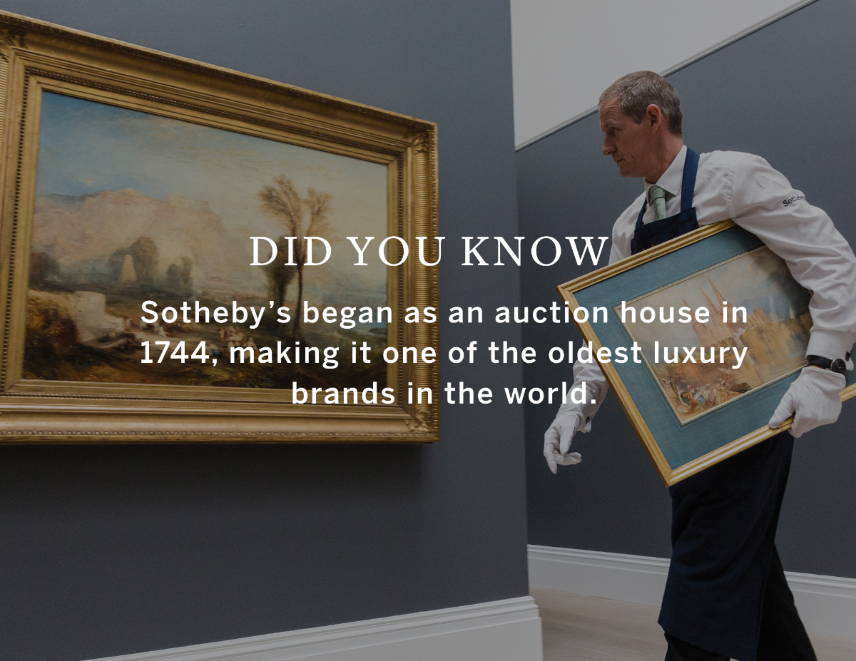 Did you know: Sotheby's began as an auction house in 1744