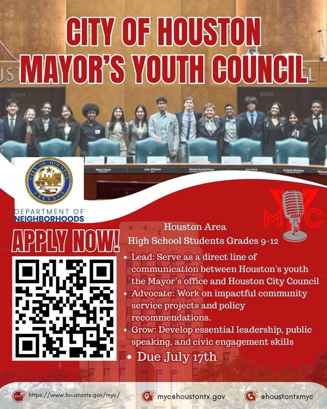 Mayor Youth Council flyer