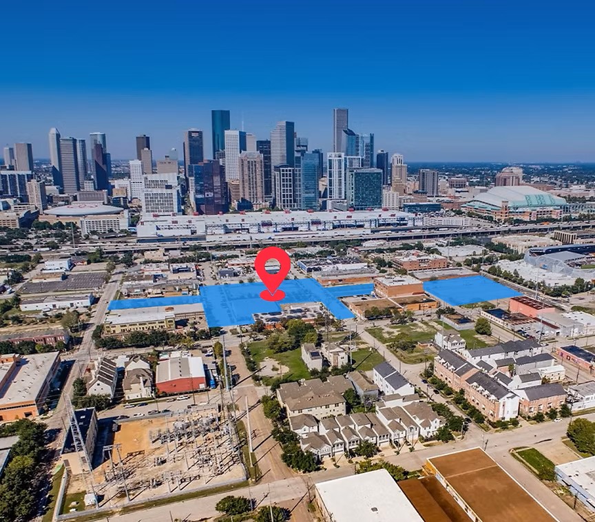 Downtown Houston map and city view