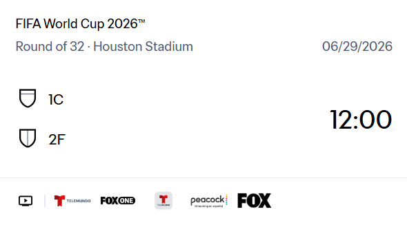 Round of 32 match details