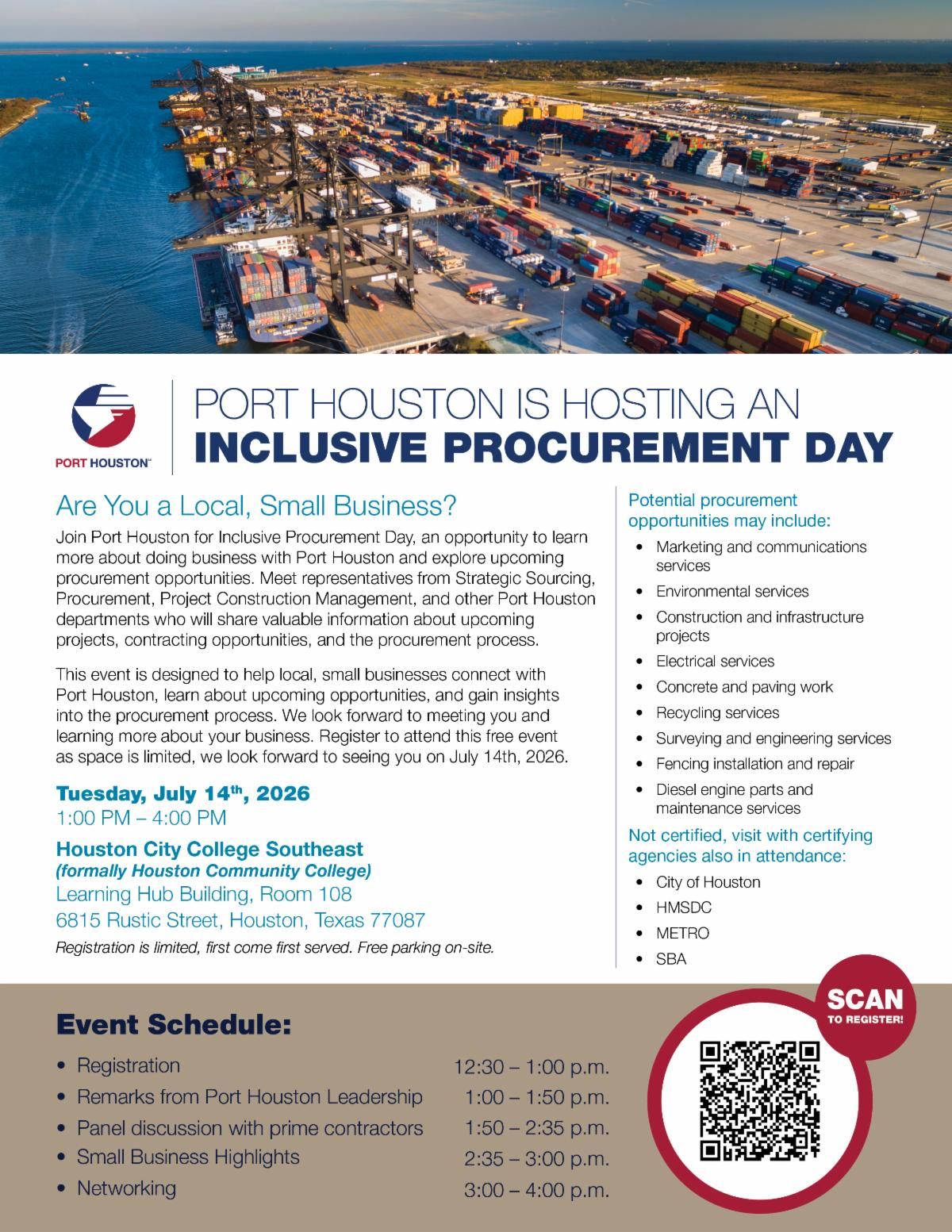 Port Houston Inclusive Procurement Day flyer