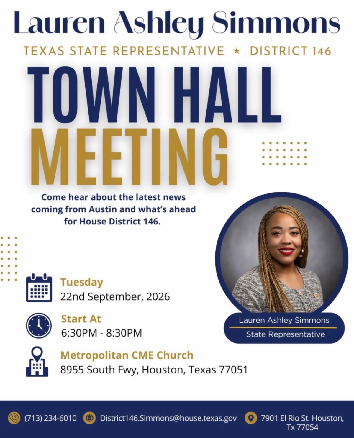 Stay Informed: House District 146 Town Hall
