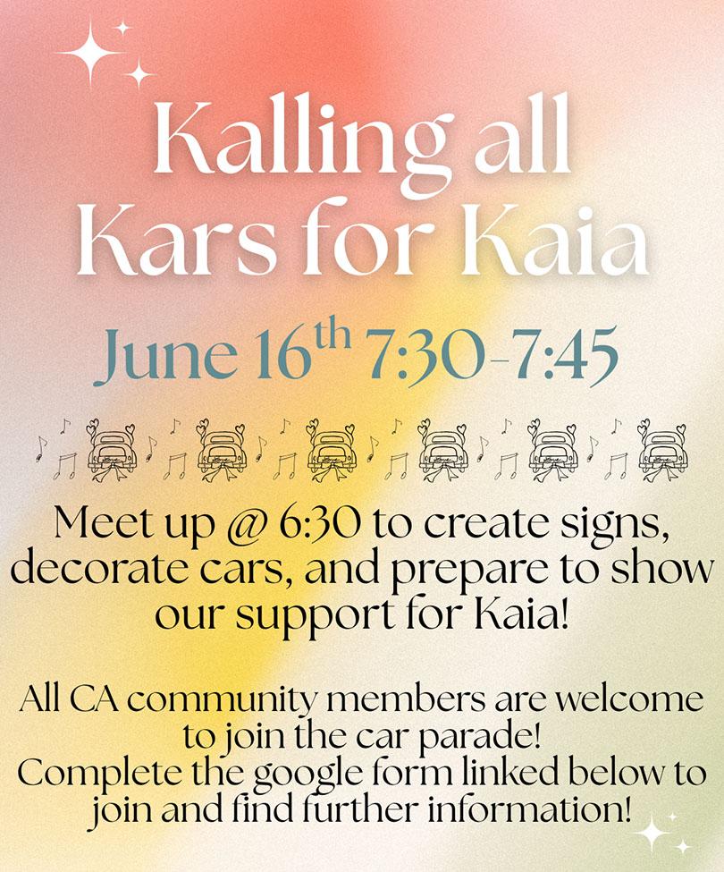 Kaia Car Parade Flyer