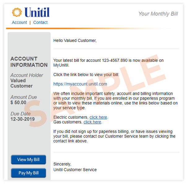 You’ve been selected for paperless billing