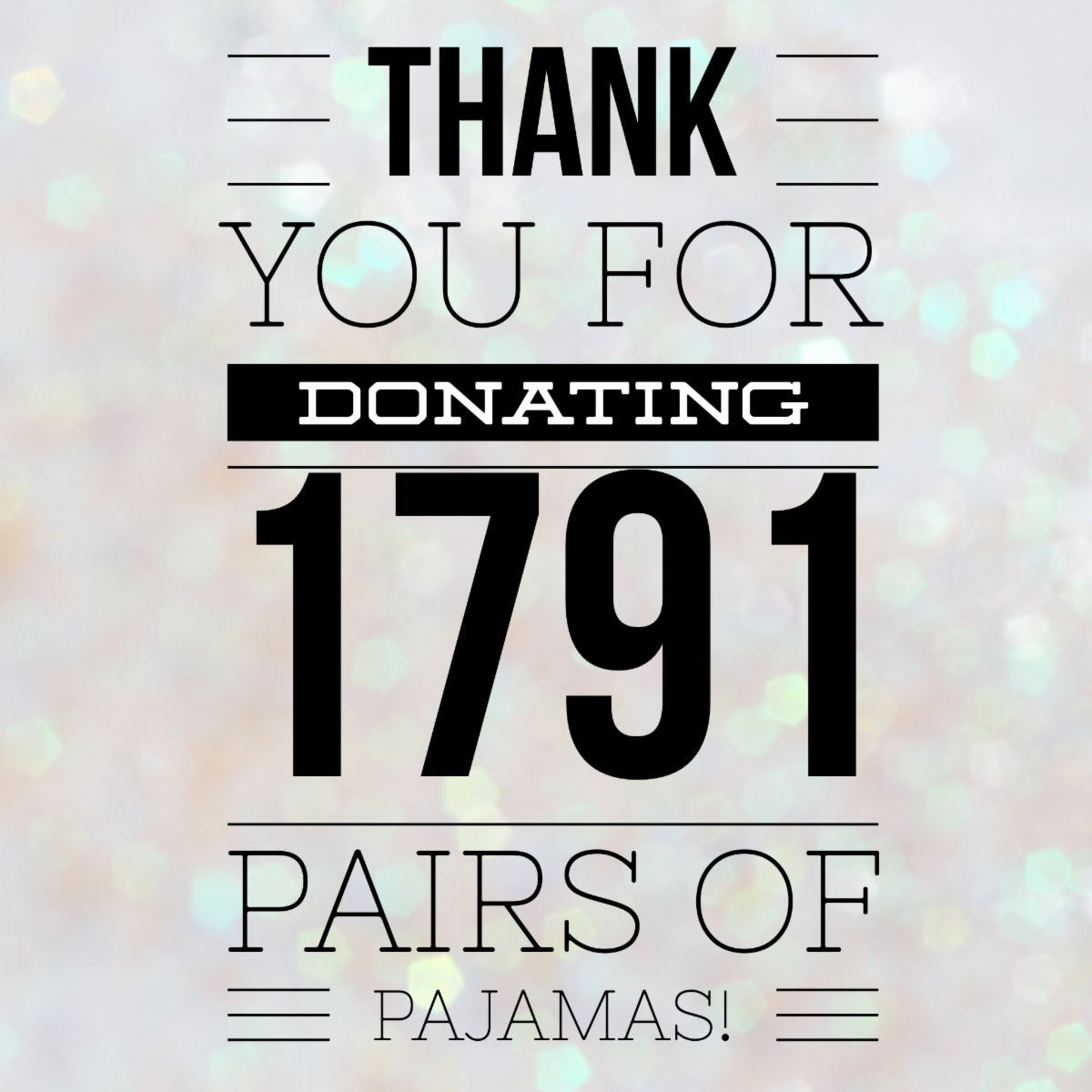 Thank You for Giving so Generously