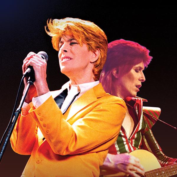 David Brighton on stage as David Bowie