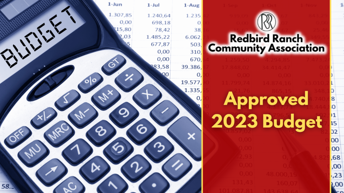 Redbird Ranch 2023 Approved Budget