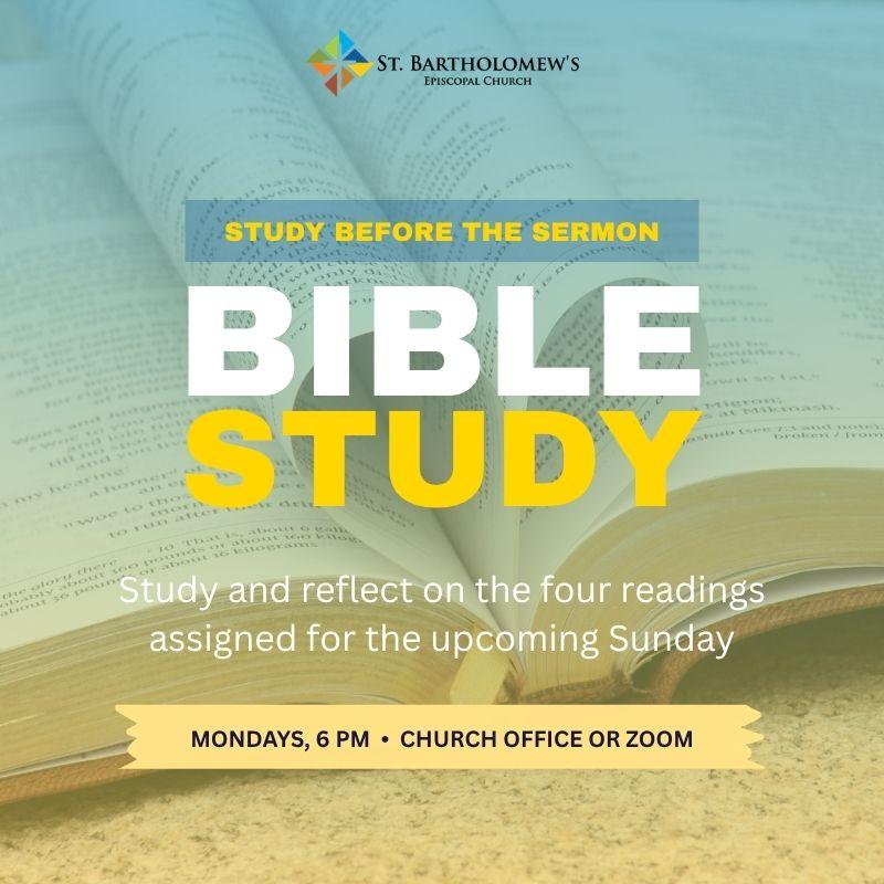 Monday Night Bible Studyâ6 p.m.