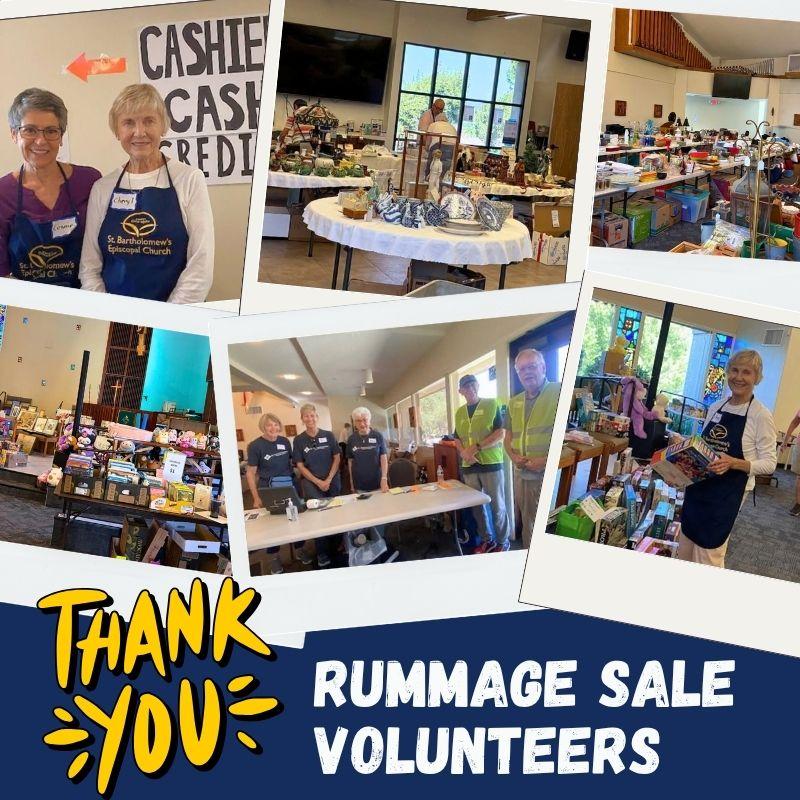 Thank You to Our Rummage Sale Volunteers