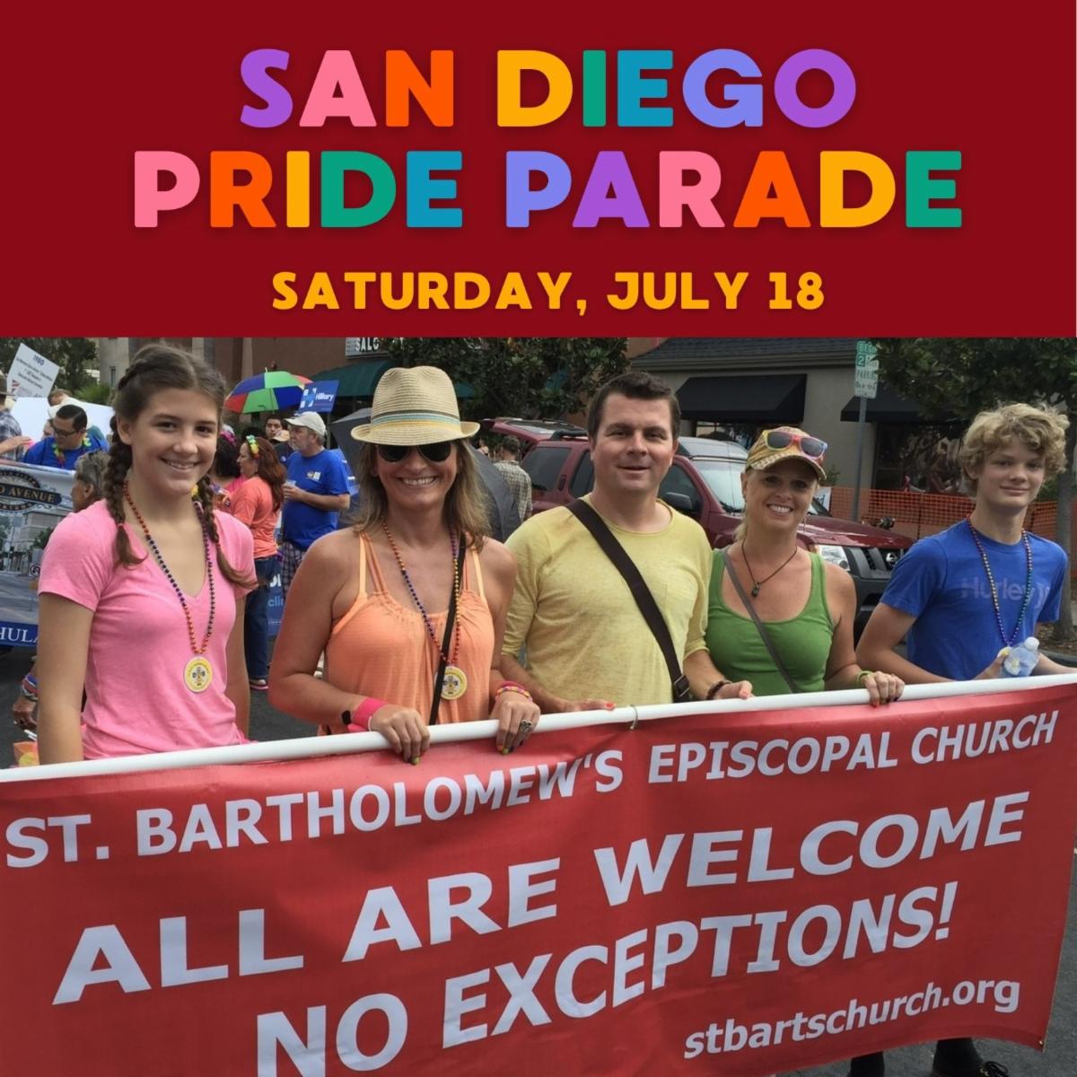 San Diego Pride ParadeâJuly 18
