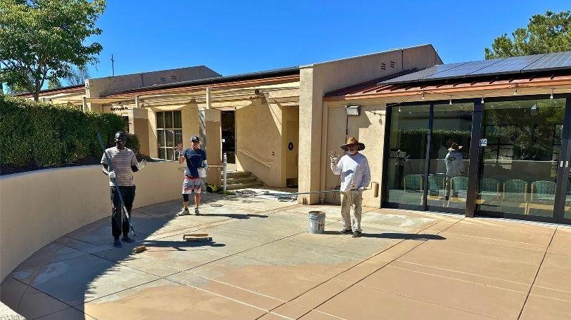 Chapel Patio: Laying the Foundation for the Labyrinth 