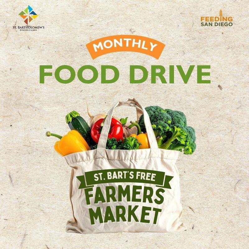 Free Farmers Market Monthly Food Drive