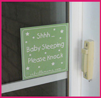 Shhh ... Baby Sleeping Sign