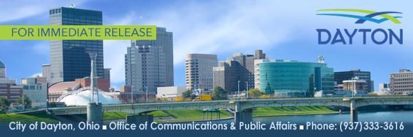 City of Dayton, Ohio: Office of Communications & Public Affairs. For Immediate Release. Phone: (937) 333-3616. A view of the Dayton skyline.