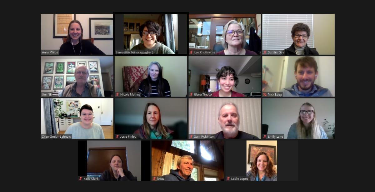 Friends of Ridgefield NWR Zoom Board Meeting screen shot