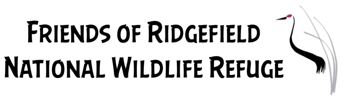 Friends of Ridgefield National Wildlife Refuge logo with line drawing of a Sandhill Crane
