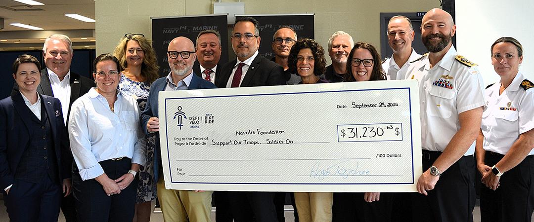 Navy Bike Ride cheque presentation
