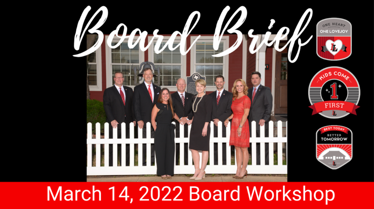News from the Lovejoy ISD Superintendent of Schools