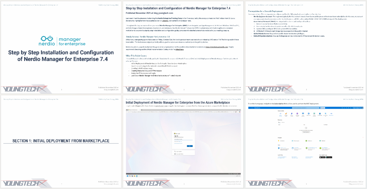 Step by Step Installation and Configuration of Nerdio Manager for Enterprise 7.4
