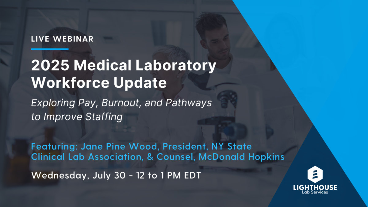 2025 Medical Lab Workforce Update webinar promo banner